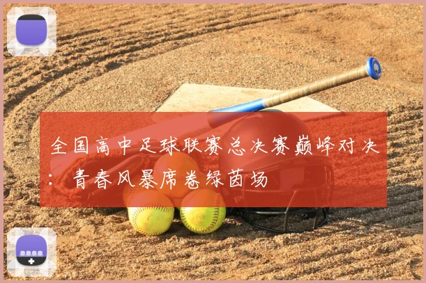 全国高中足球联赛总决赛巅峰对决：青春风暴席卷绿茵场